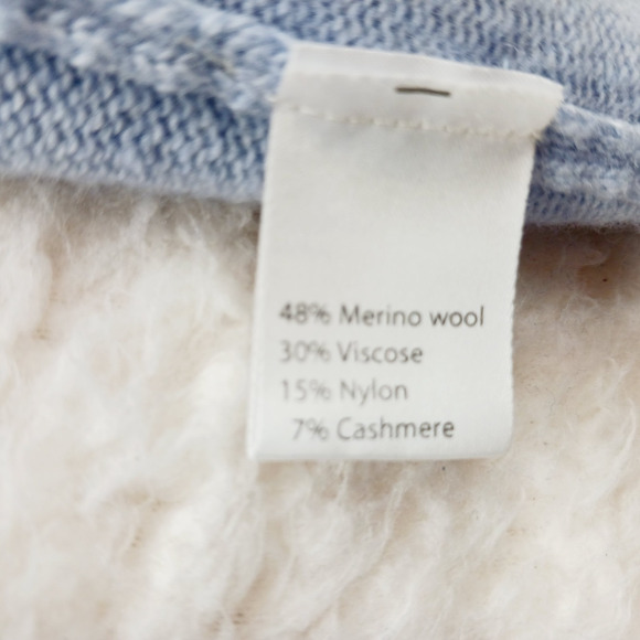 Sweater Size L Marina Wool Cashmere Powder Blue Pullover Whinsycore Soft Fairy - Picture 10 of 12